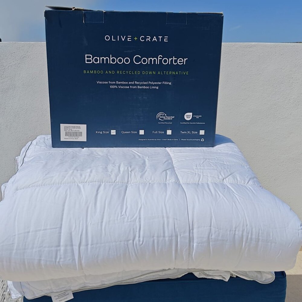Olive Crate Viscose from Bamboo KING Cooling Comforter Duvet Insert [DISPLAY]